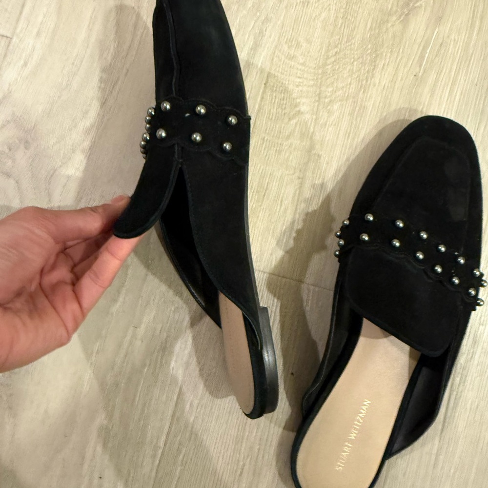 Stuart Weitzman superstud suede mule - image 5